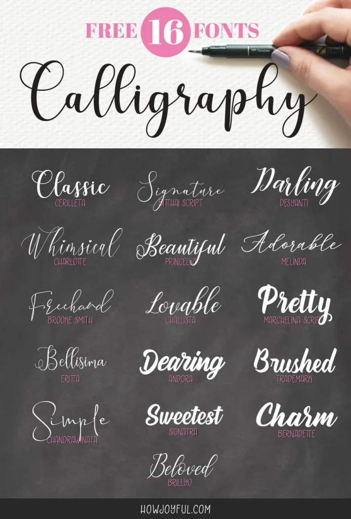 fonts calligraphy