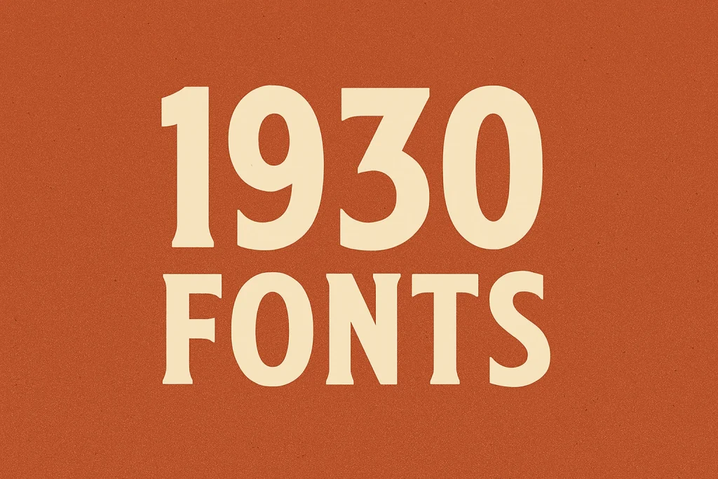 1930 Fonts