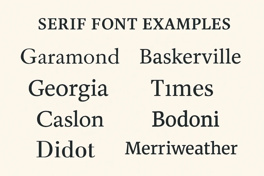 Serif Font Examples