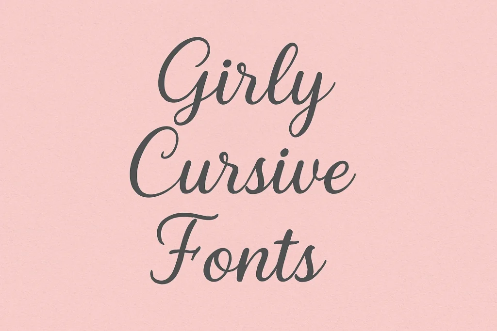 Girly Cursive Fonts
