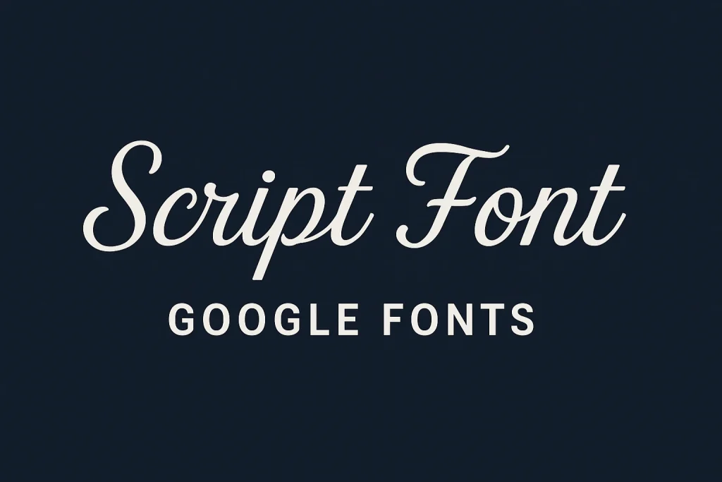 Script Font Google Fonts