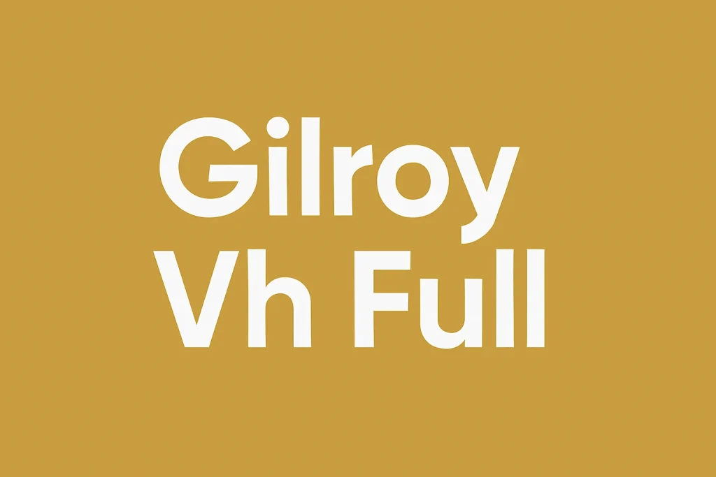 Font Gilroy Vh Full