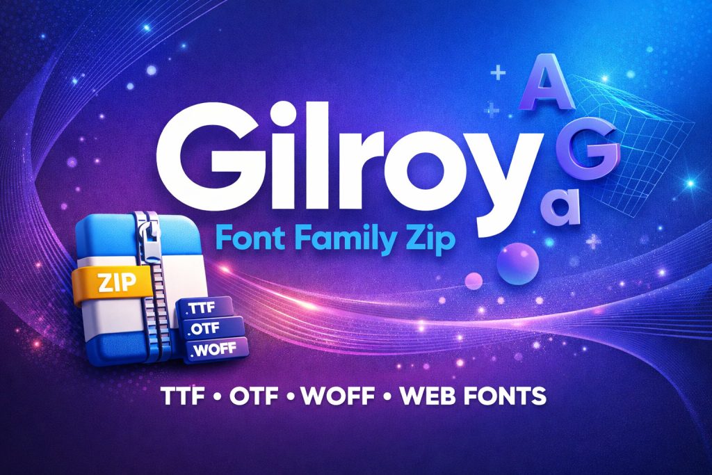 Gilroy Font Family Zip