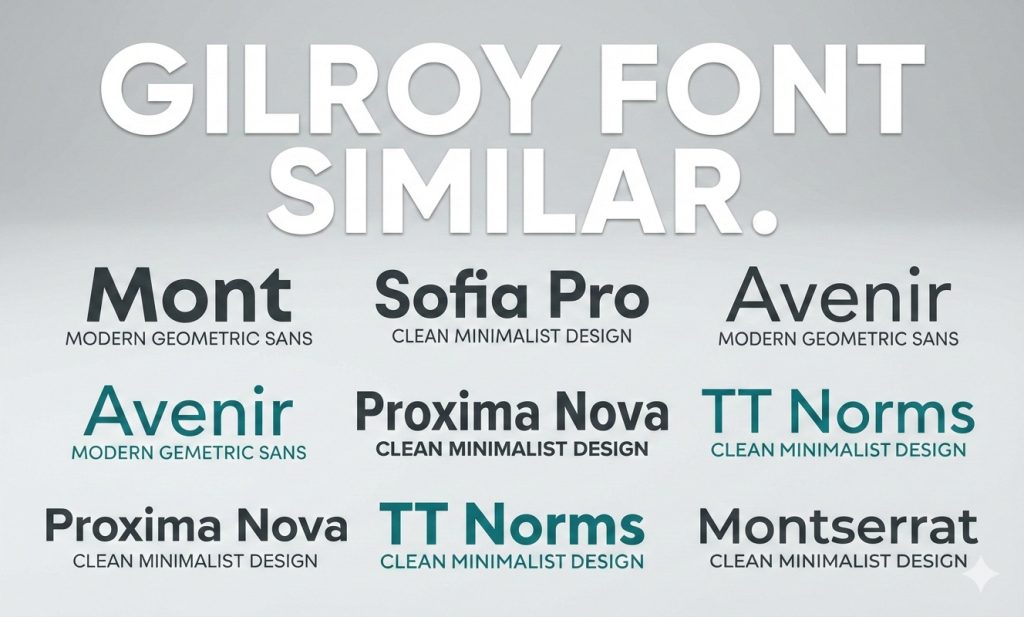 Gilroy Font Similar 7